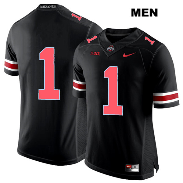 Ohio State Buckeyes Men's Jeffrey Okudah #1 Red Number Black Authentic Nike No Name College NCAA Stitched Football Jersey BO19R06AT